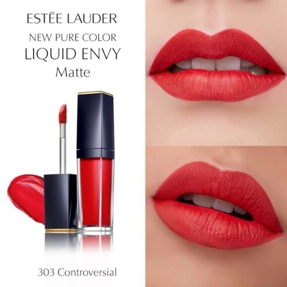 Estée Lauder Pure Color Envy Liquid Matte Lipstick 303 Controversial Red NWT